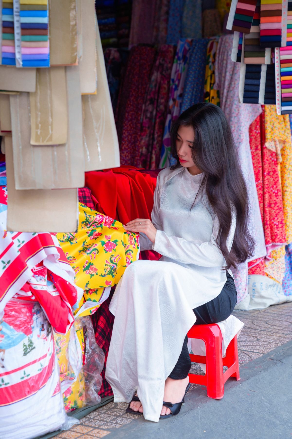 Ladies wear fabric collection at Basant Cloth Stores
